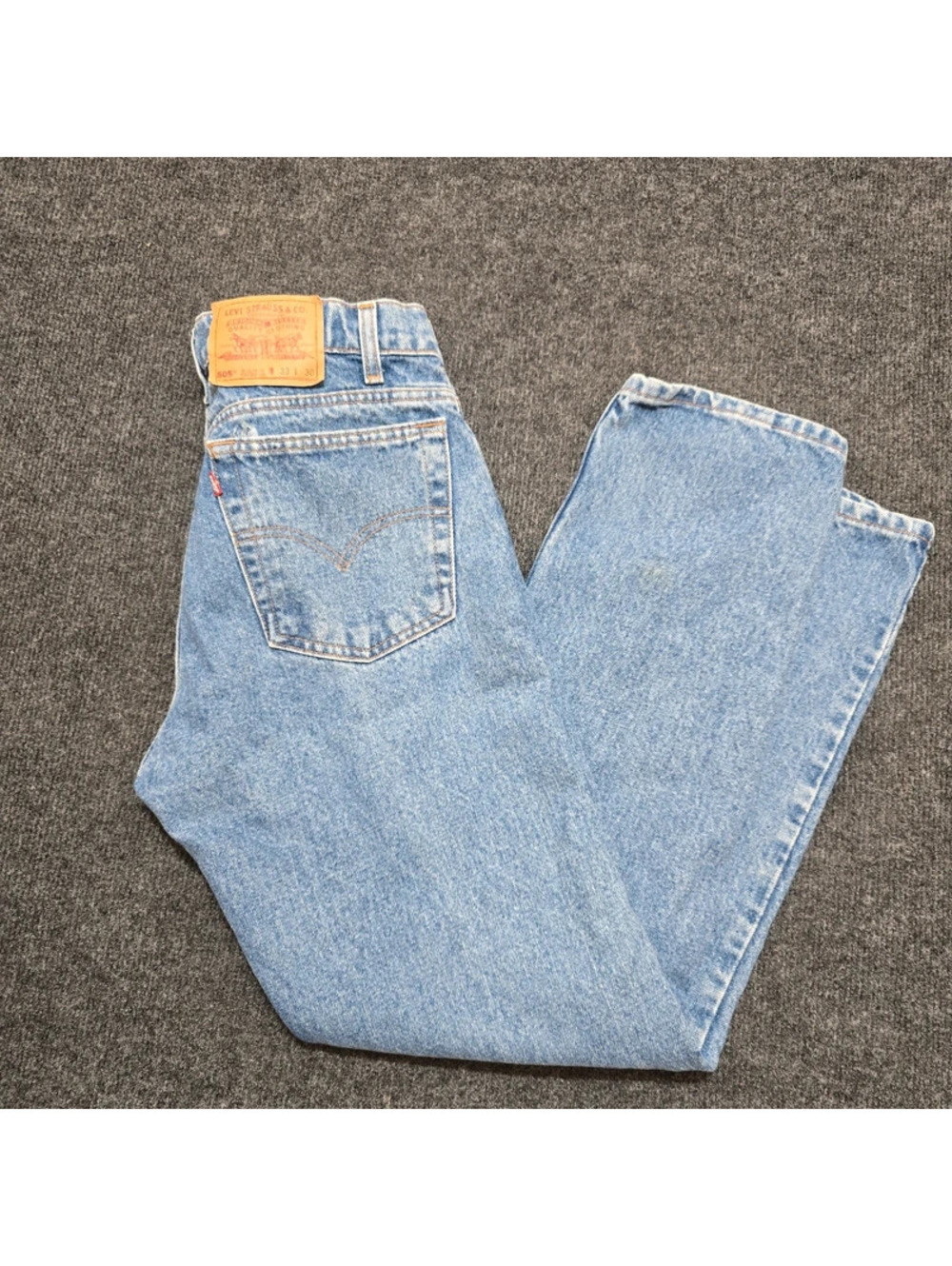Vintage 1996 Levi’s 505 Regular Fit Jeans 33x30 Light Wash Made in USA Straight